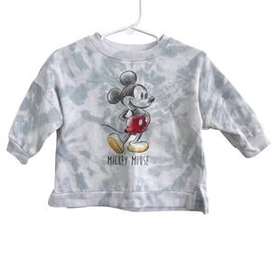 Disney Mickey Mouse Blue Tie Dye Pullover Sweatshirt Size 12 Months